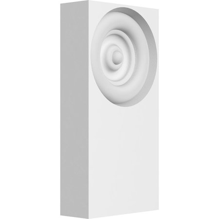 Standard Foster Bullseye Plinth Block With Square Edge, 2W X 4H X 3/4P